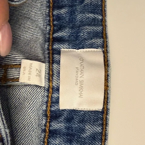 Jonathan Simkhai Laurel Canyon High Rise Cropped Ankle Boot Jeans Size 24
